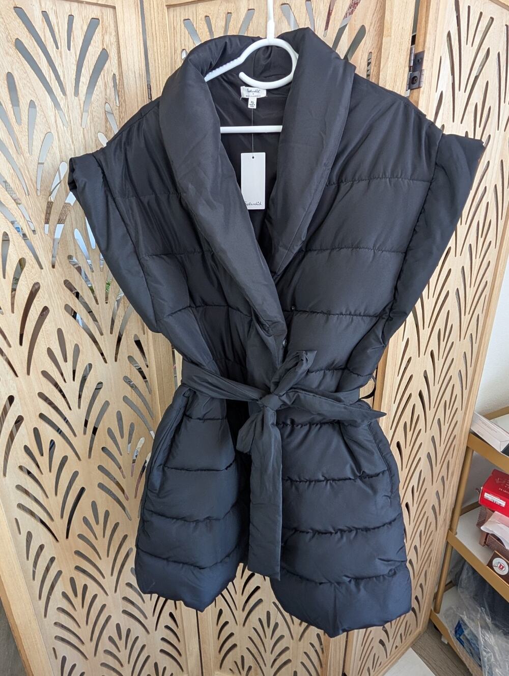 Splendid x @Cellajaneblog long quilted puffer vest XL